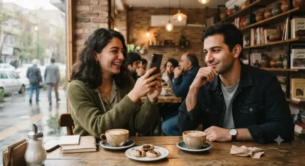  عکس کافه دونفره طبیعی