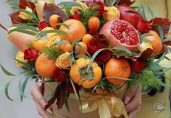 تزیین سبد میوه ساده