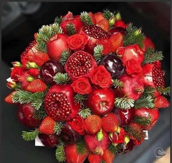 تزیین سبد میوه ساده