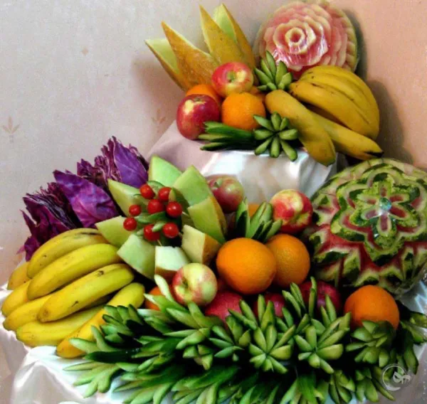 تزیین سبد میوه ساده
