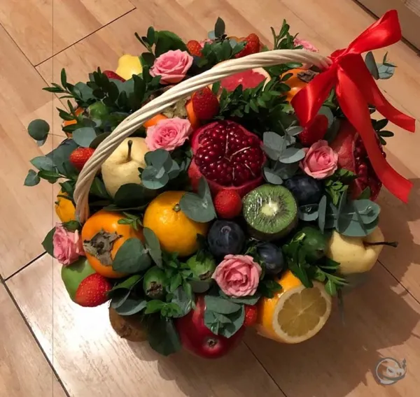 تزیین سبد میوه ساده