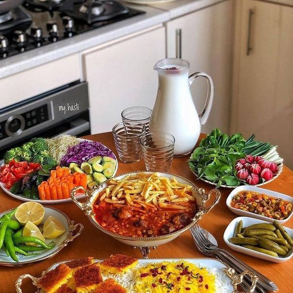  عکس میز شام ساده و شیک