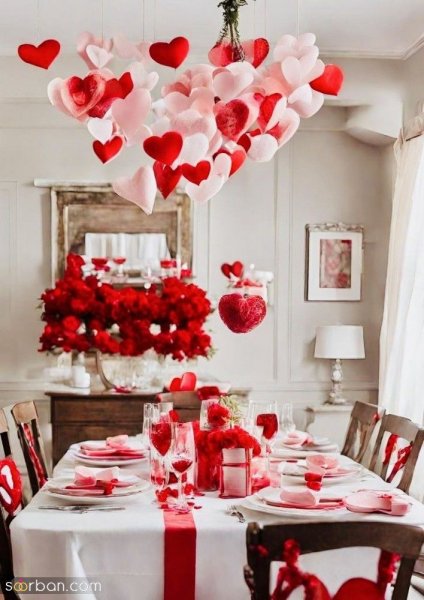  تزیین میز ولنتاین در کافه