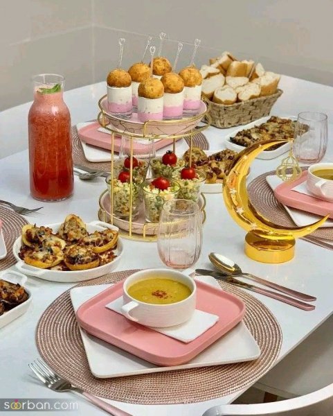  عکس میز شام لاکچری خارجی