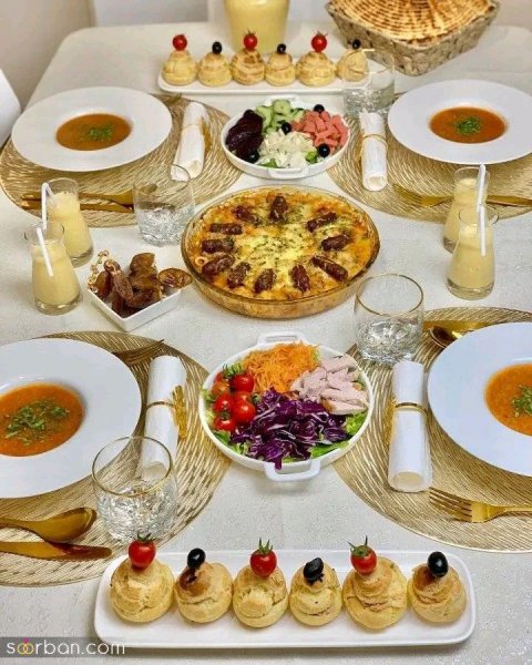  عکس میز شام لاکچری خارجی