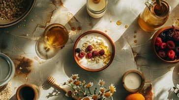چیدمان میز صبحانه ساده