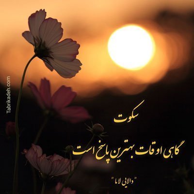 عکس نوشته سکوت بهترین جواب است