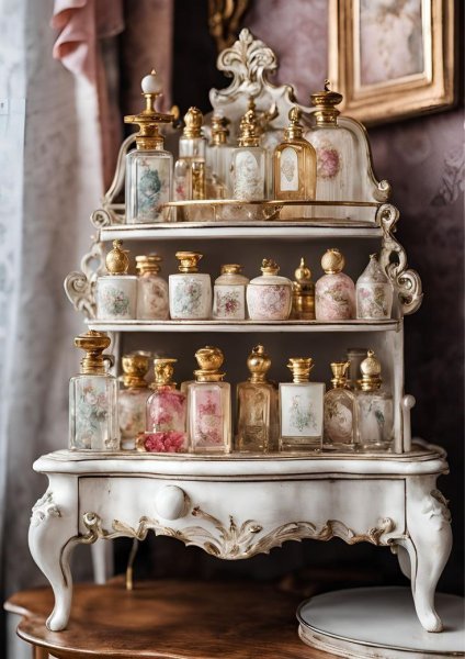  عکس عطر زنانه روی میز لاکچری