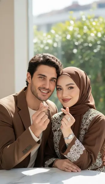 ژست عکس دونفره عاشقانه بدون چهره