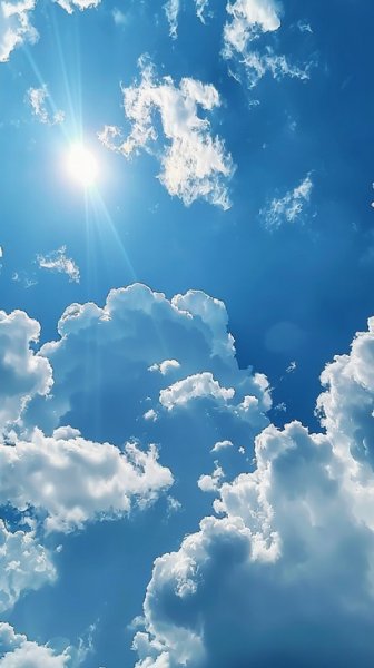  عکس آسمان آبی با ابر سفید