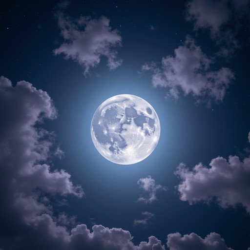  عکس ماه کامل در آسمان آبی