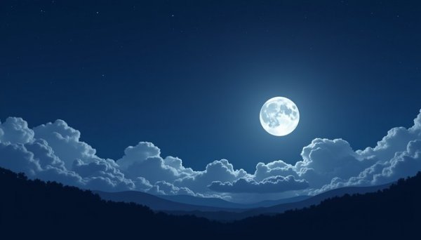  عکس ماه کامل در آسمان آبی