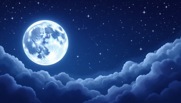  عکس ماه کامل در آسمان آبی