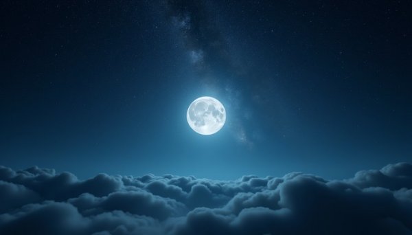  عکس ماه کامل در آسمان آبی