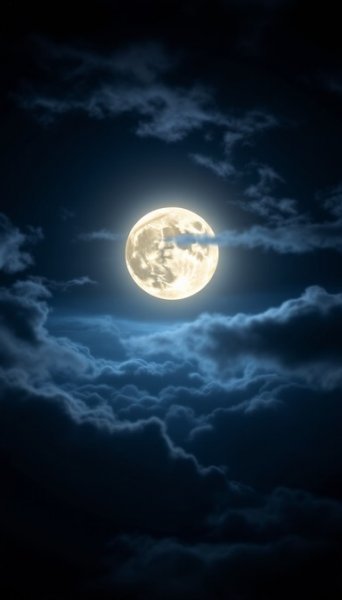  عکس ماه کامل در آسمان آبی