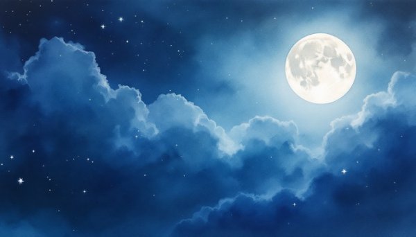  عکس ماه کامل در آسمان آبی