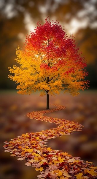  عکس درخت زرد پاییزی