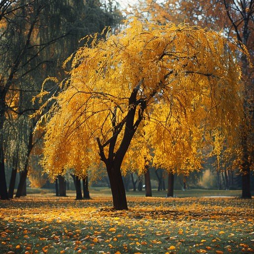  عکس درخت زرد پاییزی