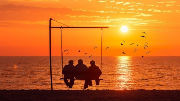  عکس ساحل در غروب