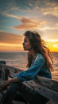  عکس ساحل در غروب
