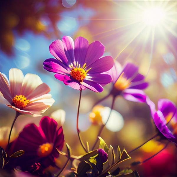  عکس گل‌های رنگارنگ بهاری