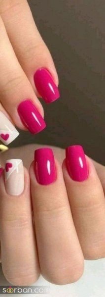  رنگ صورتی جیغ ناخن