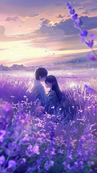  والپیپر عاشقانه بنفش