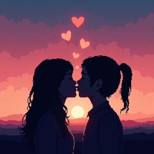  عکس بوسه عاشقانه زن و مرد