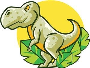 عکس دایناسور کیوت سبز