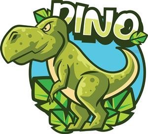 عکس دایناسور کیوت سبز