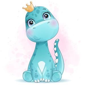 عکس دایناسور کیوت سبز