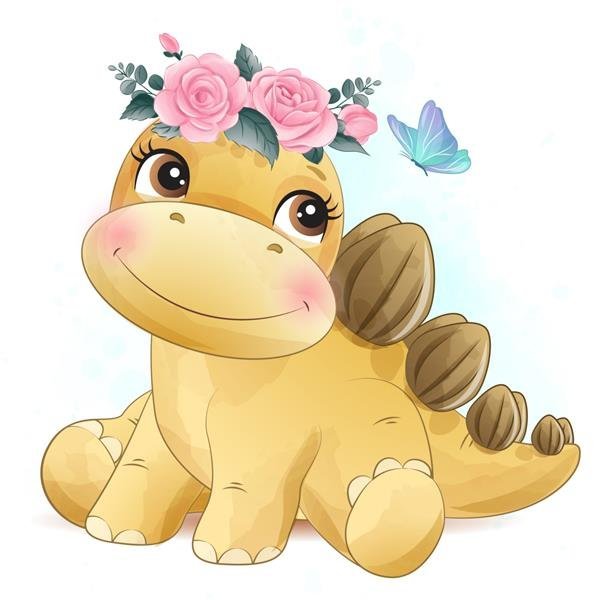 عکس دایناسور کیوت برای پس زمینه