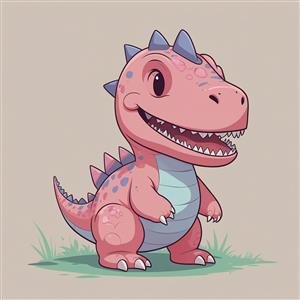 عکس دایناسور کیوت برای پس زمینه