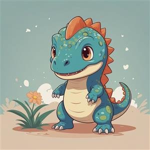 عکس دایناسور کیوت برای پس زمینه