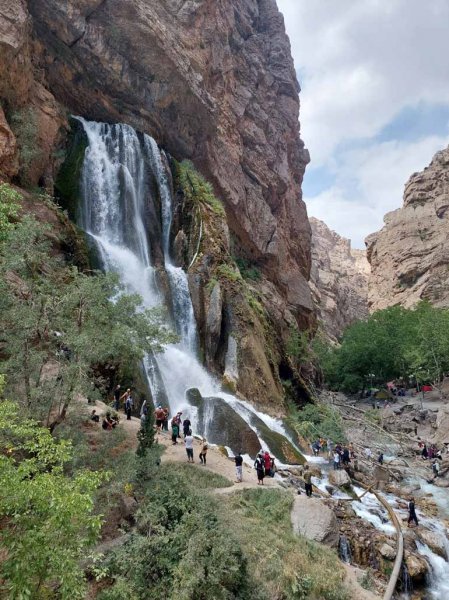  فیلم و عکس آبشار آب سفید الیگودرز
