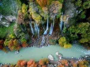  عکس آبشار بیشه در زمستان