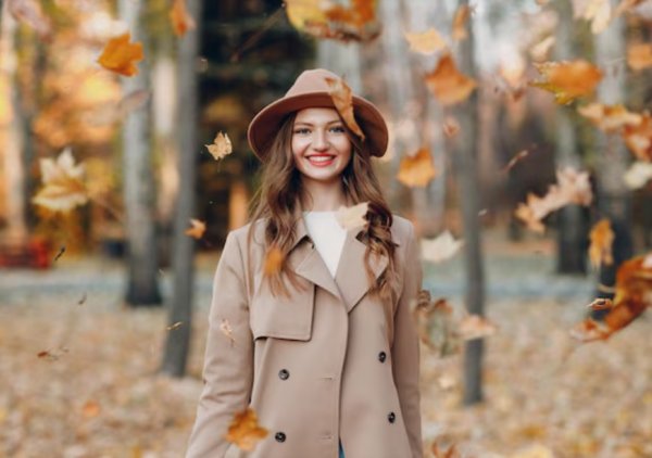 ژست عکس پاییزی دخترانه