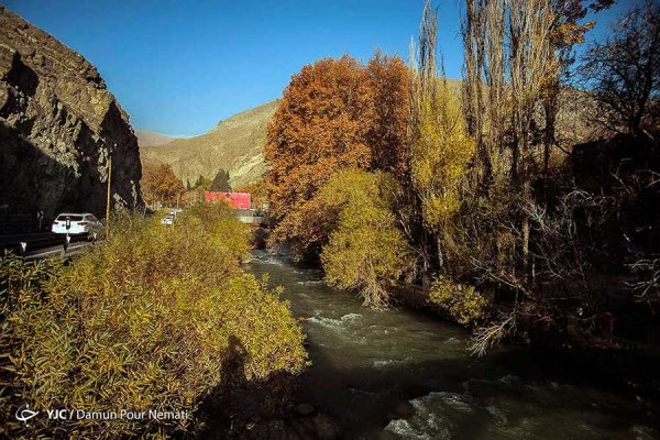عکس پاییز جاده چالوس