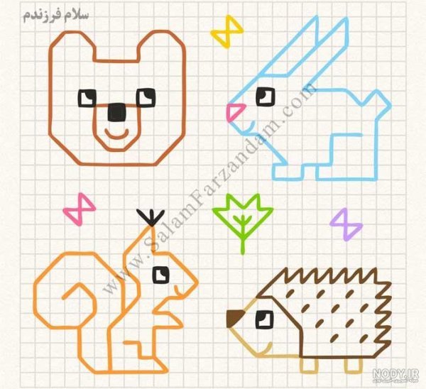  نقاشی شطرنجی خرگوش