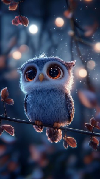  عکس جغد در شب