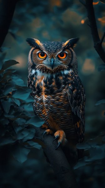  عکس جغد در شب