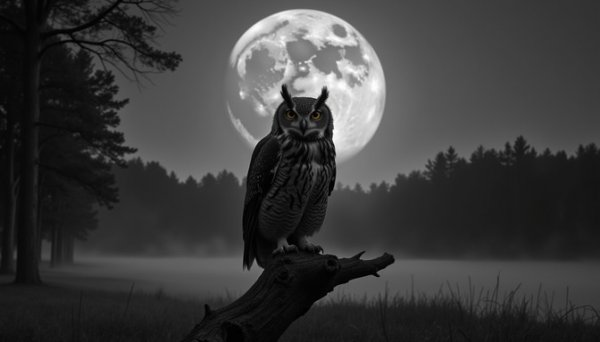  عکس جغد در شب