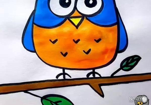  نقاشی جغد آسان