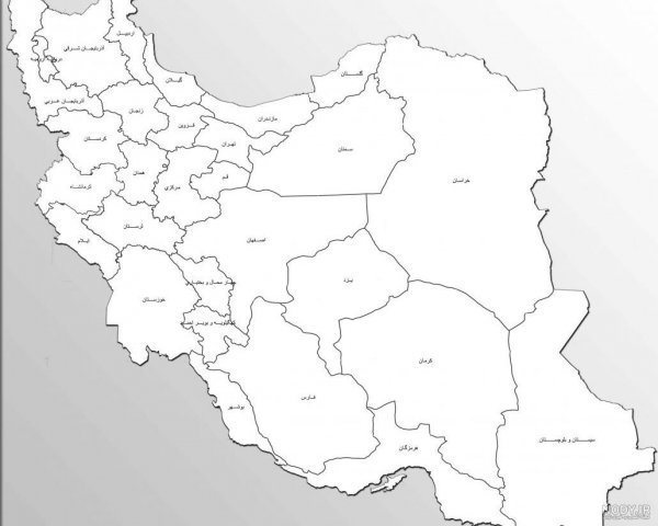  نقشه ایران سفید