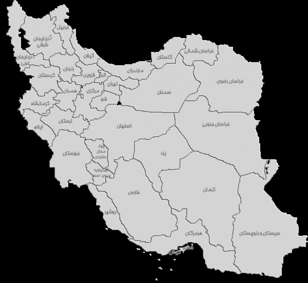  نقشه ایران سفید