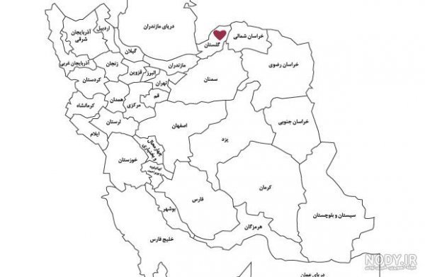  نقشه ایران سفید