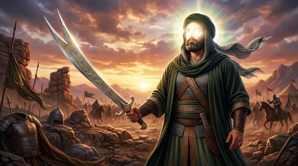  عکس امام علی با شمشیر ذوالفقار