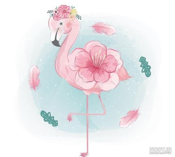  عکس فلامینگو نقاشی