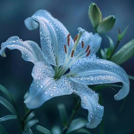  عکس گل لیلیوم آبی برای پروفایل