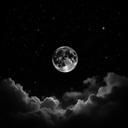  عکس شب پر ستاره و ماه